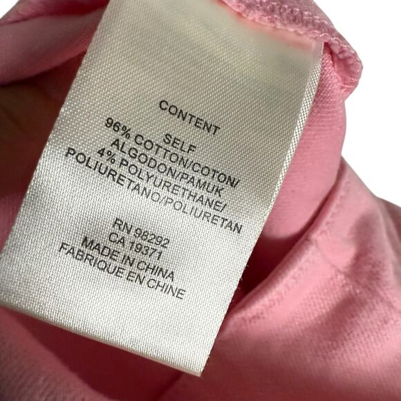 Tibi Pink Cotton Wide Leg High Waisted Cropped Denim Pants Size 8 - Picture 8 of 9